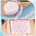 SmallCat 2 Yards Pink Lace Ribbon, Bow Lace for Crafts, Vintage Pink Laces, Stretch Laces Trim for Wrapping, Bouquet Packaging, DIY Crafts, Wedding Decorations, Party Decoration