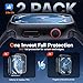 TAURI 2 Pack Hard Case Designed for Apple Watch Series 9 (2023) Series 8/7 45mm, [HD Clear] Built-in 9H Tempered Glass Screen Protector, [Full Protection] Slim Cover for iWatch S9/S8/S7 45mm - Black