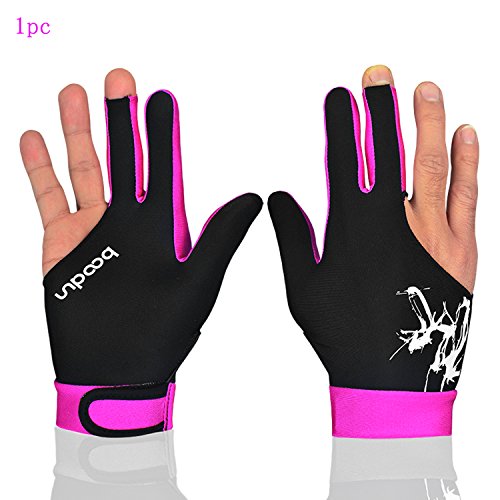MIFULGOO Man Woman Elastic 3 Fingers Gloves for Billiard Shooters Carom Pool Snooker