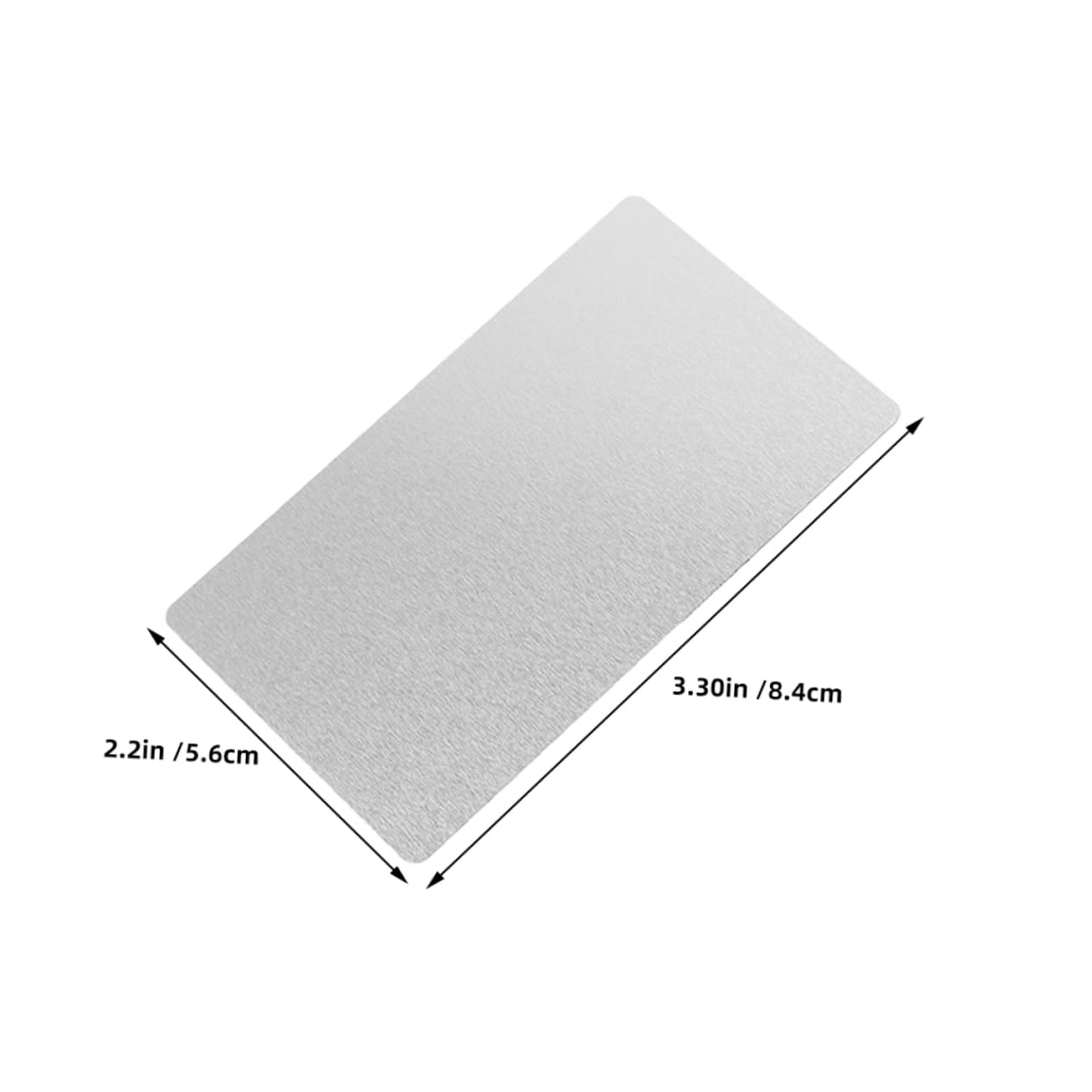 200 Tarjetas de Visita de Metal en Blanco de Aleación Metálica Plata | 0,21 Mm de Grosor, 3,4x2,1x0,009 Pulgadas, Impresión UV Color y Grabado