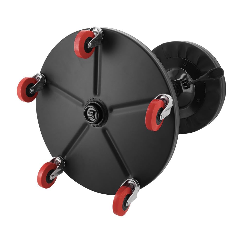 Autobest Tabouret de mécanicien réglable - Hauteur Max 52cm - Tabouret Atelier - 5 roulettes pivotantes