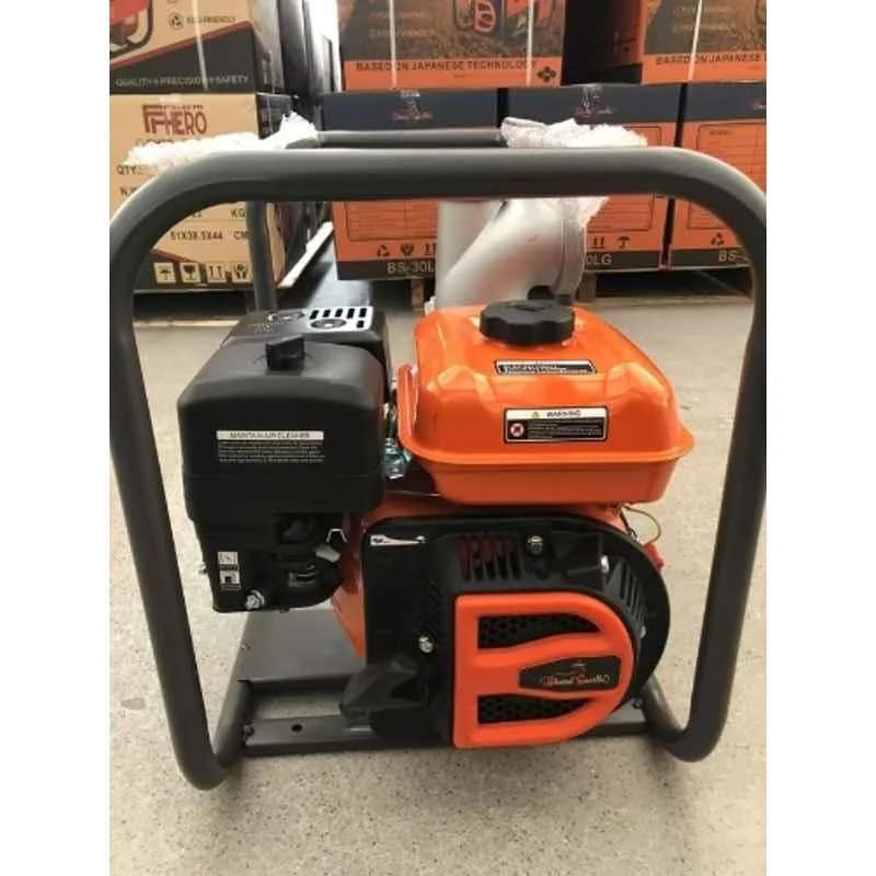 Image of BS-40 Petrol Water Pump Set | 8 HP, 212 CC 4-Stroke Heavy Duty Engine | 4-Inch Inlet /Outlet, 700 LPM Flow Rate | High Suction for Agriculture & Irrigation (Orange)