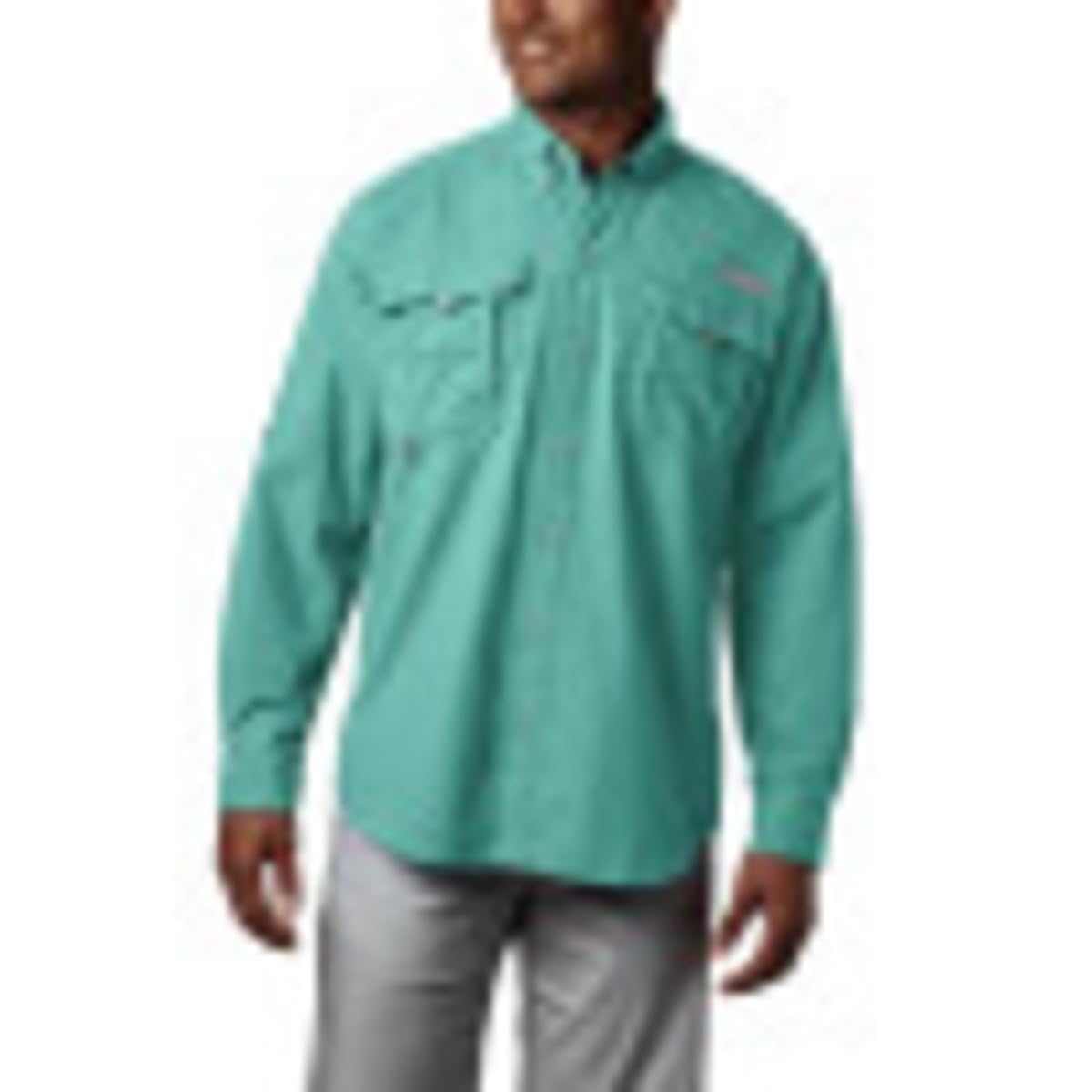 Columbia Men's PFG Bahama II Long Sleeve Fishing Shirt - UPF 30 Sun Protection, Gulf Stream Color - View #5