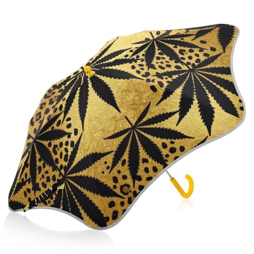 Paraguas infantil resistente UV Skyvora dorado con diseño de leopardo 2