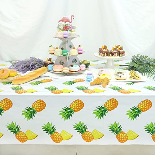 Pandecor 3 Pieces Tablecloths For Birthday Party,Disposable Plastic Rectangular Table Covers For Baby Shower Kid's Birthday Party (Fruit Party) #TOP4