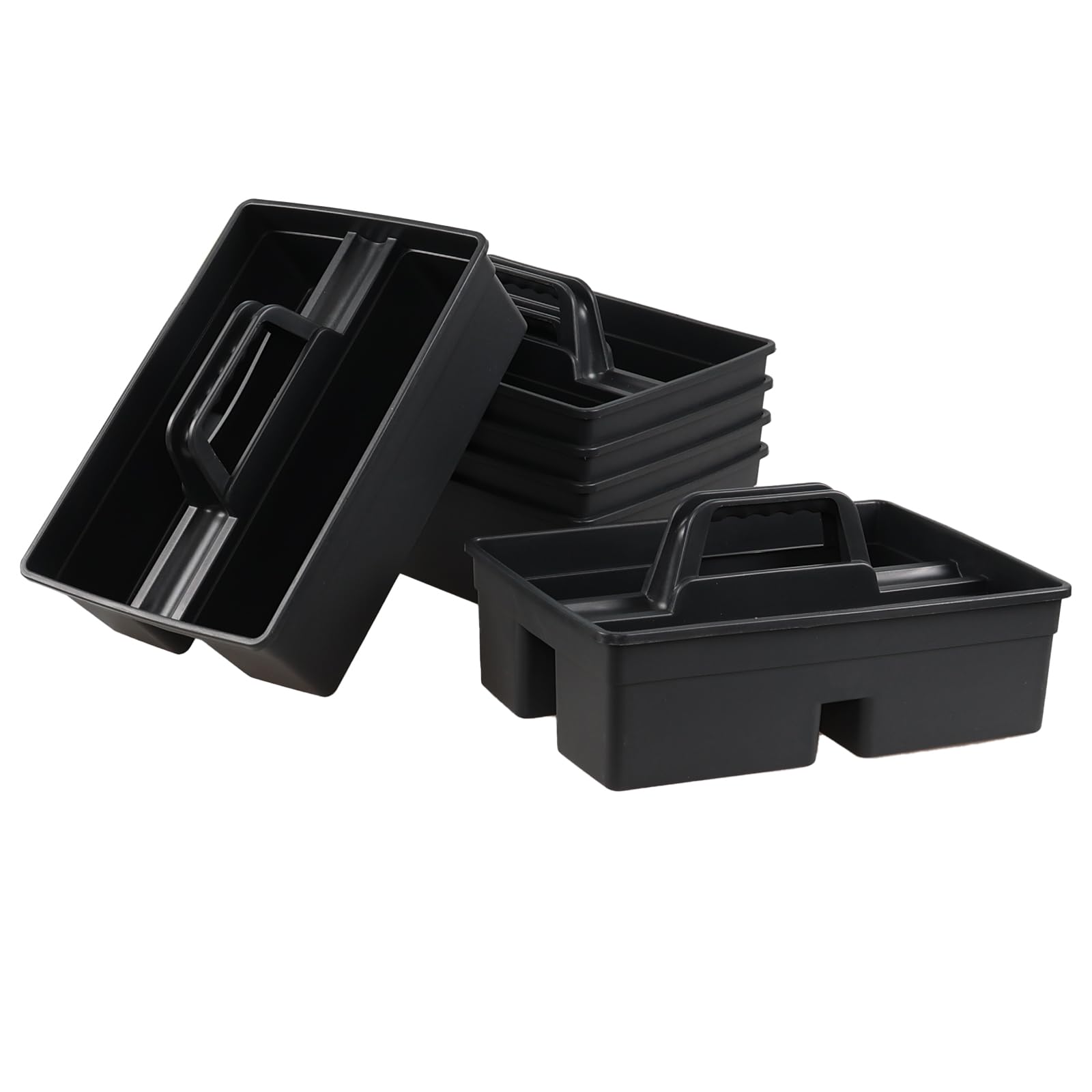 Anbers Plastic Cleaning Caddy with Compartments, Easy Carry Cleaning Supplies Organizer Caddy, 6 Pack