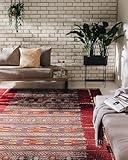 benuta Tapis d'intérieur et d'extérieur ARTIS Multicolore/Rouge, 120 x 180 cm, Tapis coloré pour l'intérieur et l'extérieur, adapté au Chauffage au Sol