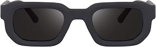 SHADIFY Rectangular Sunglasses, Black Frame, Dark Tinted Lenses, Bold Modern Style Price In India