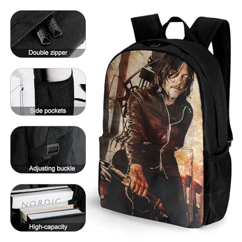 Daryl Dixon-Chapel Roan Lightweight Casual Travel Backpack - Laptop Backpack for Men, Women | Modern Book Bag for College, School And High School Teens 42x30.5cm3