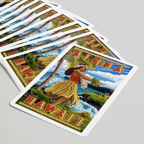 Baraja de 52 cartas de póker Lantern Press Hula on Coast miniatura 5