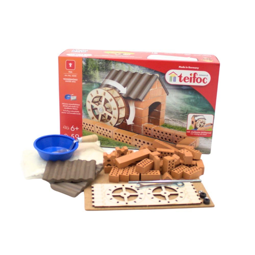 Teifoc 4030 - Watermill - Build with real Bricks & Cement