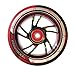 Team Dogz 1x Roue de Scooter Cascadeur en Alliage 110 mm avec unités Mixtes PU et ABEC11 - Noyau en nébuleuse néochrome, Noir et Rouge en PU