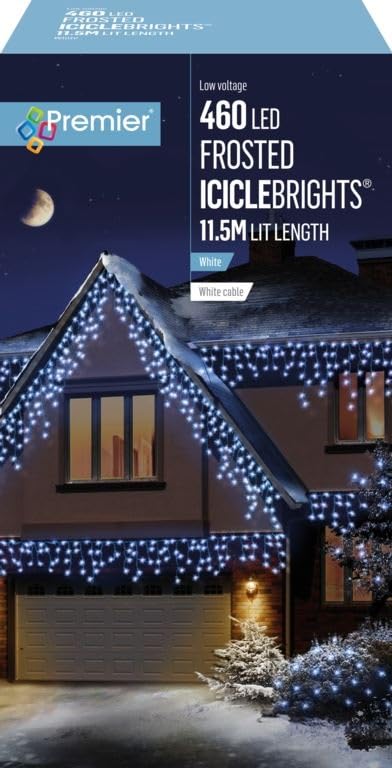Premier Multi Action Frosted Cap Icicles White 460 LED - LV213284W
