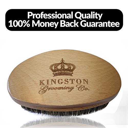 Wave Brush For Men 360- Boar Bristle Hair Brush For Men- Mens Hair Brush- Soft Bristle Hair Brush- 100% Boars Hair Brush- Boar Brush- Mens Brush- Wave Brush Soft- 360 Wave Brush Kit With Travel Case #TOP4