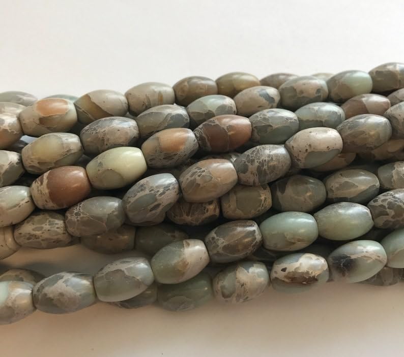Perles opale bleue africaine, fil de gemmes lisses pour réussir vos bijoux faits main
