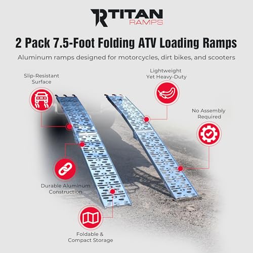 Rampas Plegables de Aluminio para ATV 7.5 ft 1500 lb miniatura 2