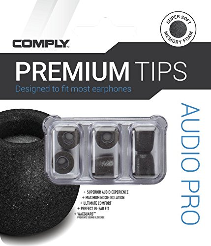 Comply Smartcore Audio Pro Premium Memory Foam Earphone Tips With Sweatguard, Fits Most Earphones, Conforms To Ear For A Secure Fit, Noise Reducing Earbud Tips For Active Lifestyle (Medium, 3 Pairs) #TOP4