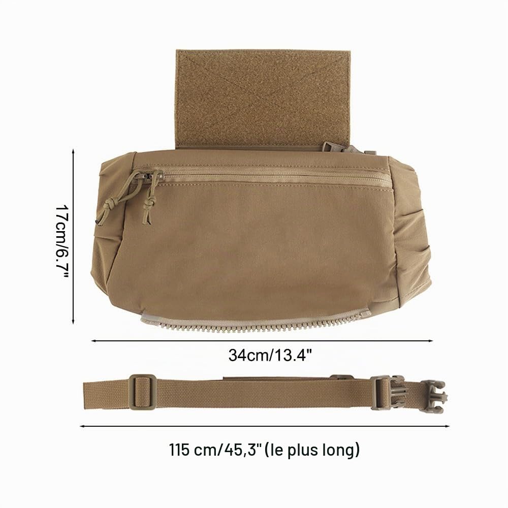 Chauffe-Mains Tactique, Pochette Chauffe-Mains Pliable, Convient Une Poche d'eau Chaude 23×16cm, Sac Chauffant Molle Polyvalent pour Sports de Plein Air, Chasse, Camping, Randonnée, Pêche