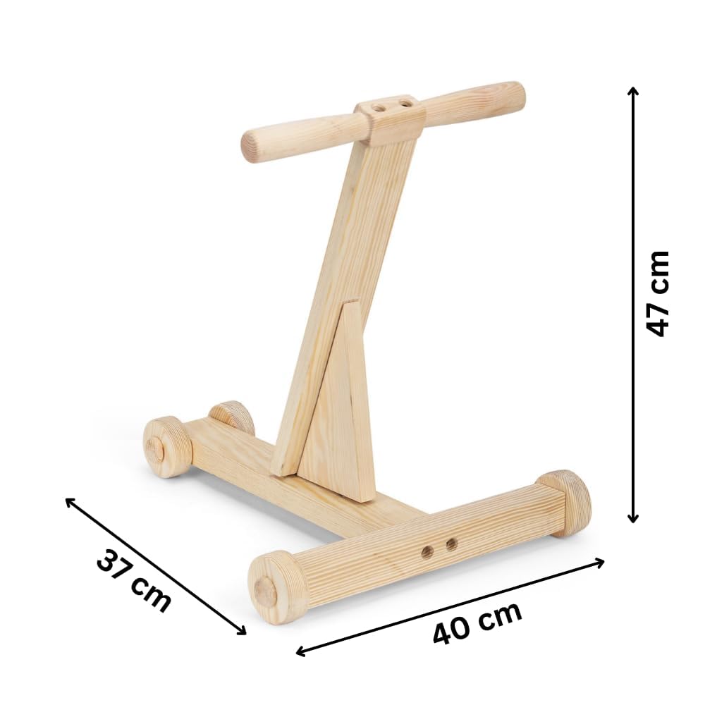 Beebox Wooden Push Walker for Toddlers | Eco-Friendly Baby Walker Cycle for Boys & Girls | Push Toy for Kids 6-36 Months | Safe, Durable & Natural Learning Walker - DIY - Image 4 thumbnail