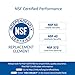AQUACREST GXRLQR Undersink Inline Water Filter, NSF 42 Certified, Reduces Chlorine, Taste&Odor, Replacement for GE SmartWater Twist and Lock in-Line GXRLQR Water Filter (Pack of 3)