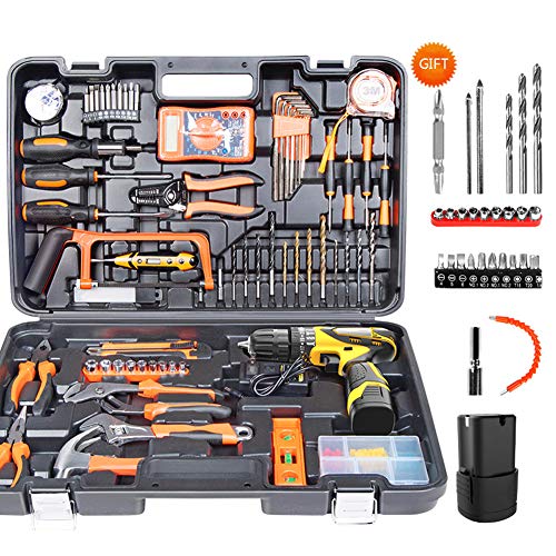 QHYXT Akku-Bohrmaschinen, 25-V-Akku-Schlagbohrer-Set, multifunktionales Overlord-Set mit Zwei Geschwindigkeiten…