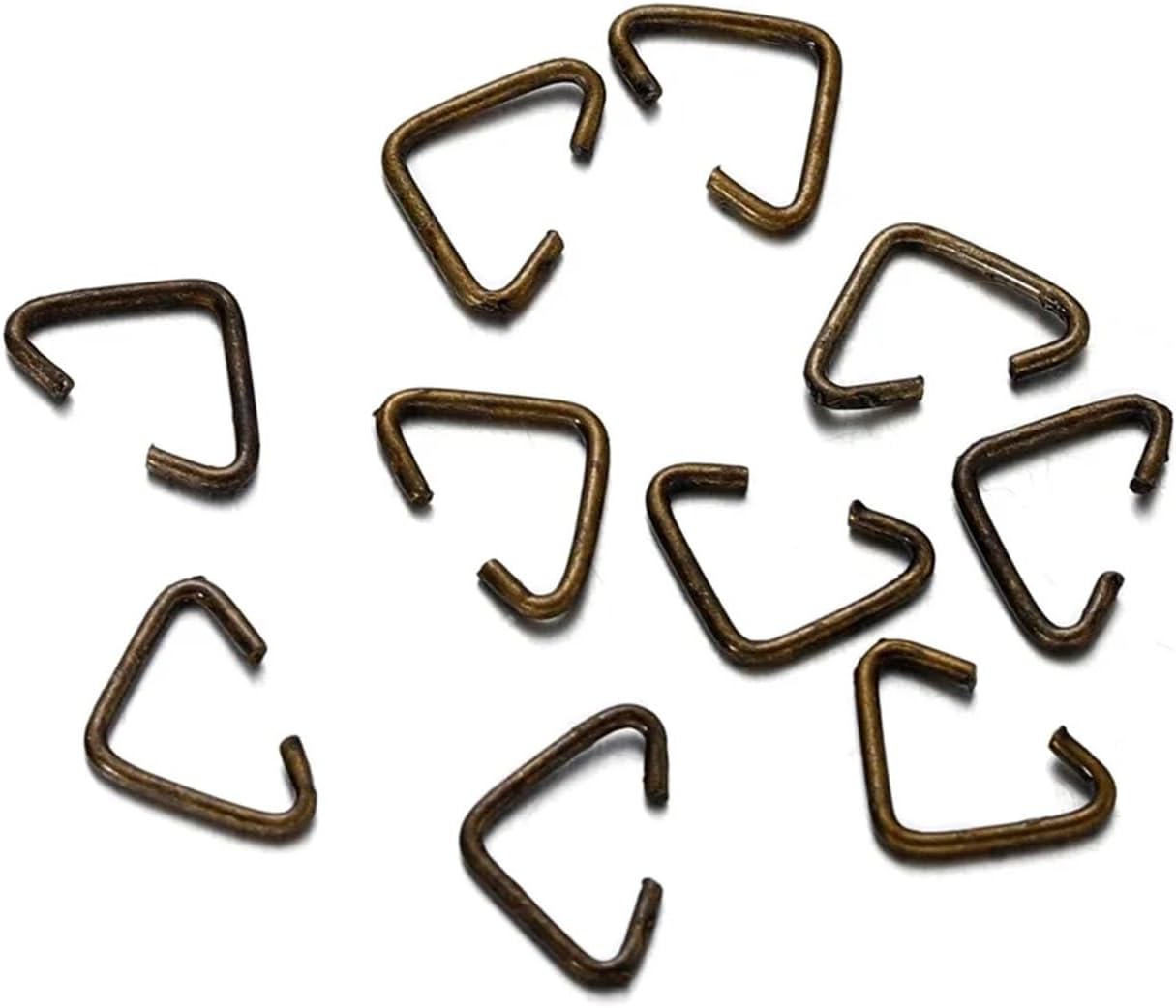 Colored Jump Rings for Jewelry Making 1000Pcs/Lot Triangle Buckle Loops Jump Rings Split Rings Connectors Clasps for DIY Earrings Bracelet Jewelry Making Accessories(Silver)