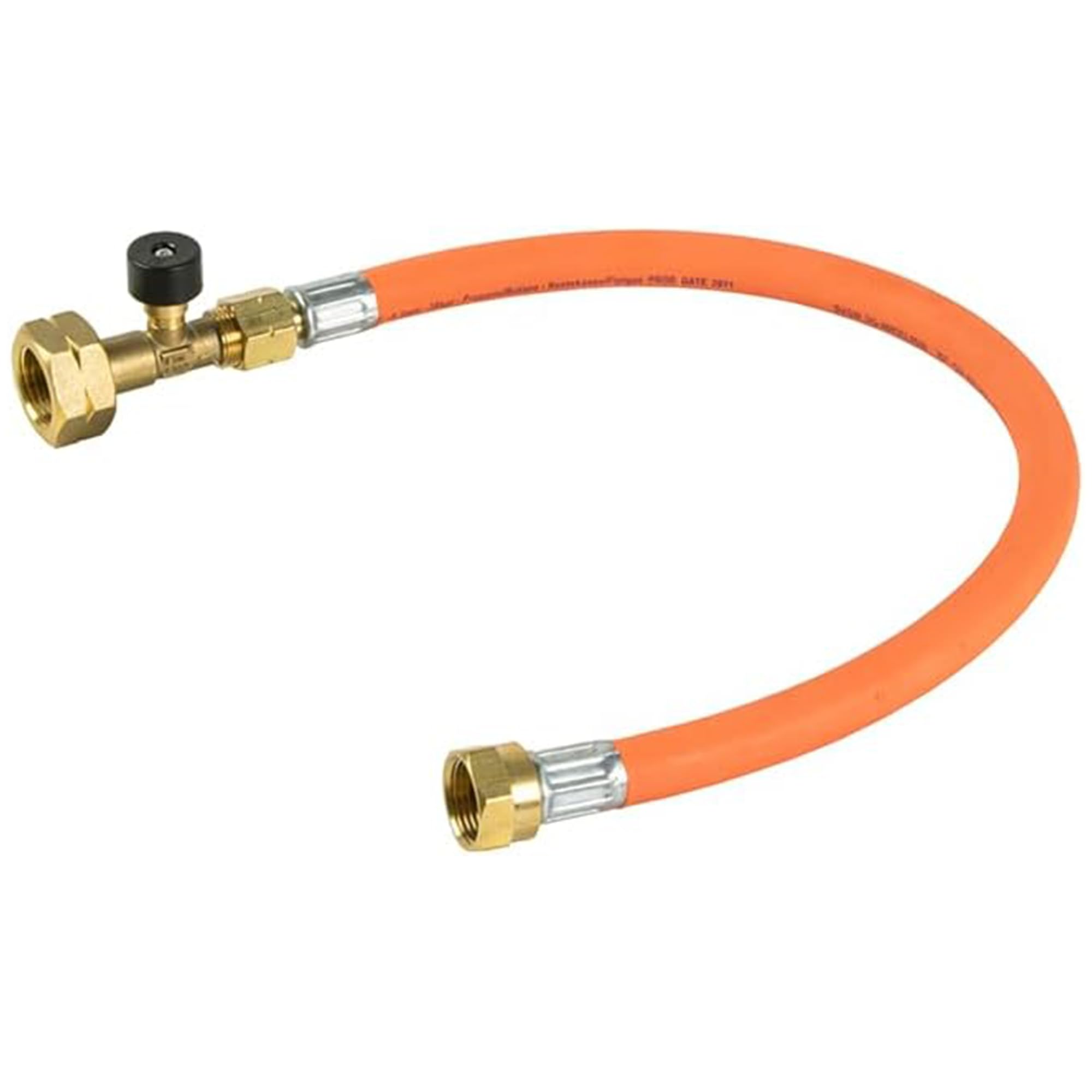 Hamilton Gas Products Ltd Orange Hamilton Gas Products Rupture Protection Gas Hose | 75Cm X Butane X W20 Hose Compliant With En16436-1 | Use In Caravan, Camping & Motorhome