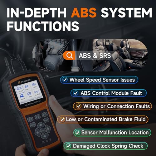 Image of 2026 FOXWELL NT630 Plus OBD2 Scanner with ABS and SRS, ABS Code Reader Auto Bleed Scan Tool Brake SRS Scanner, Car Scanner Diagnostic Tool Bidirectional Live Data with SAS Oil Check Engine Light Reset