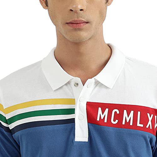 Image of UNITED COLORS OF BENETTON Men's Striped Regular Fit T-Shirt