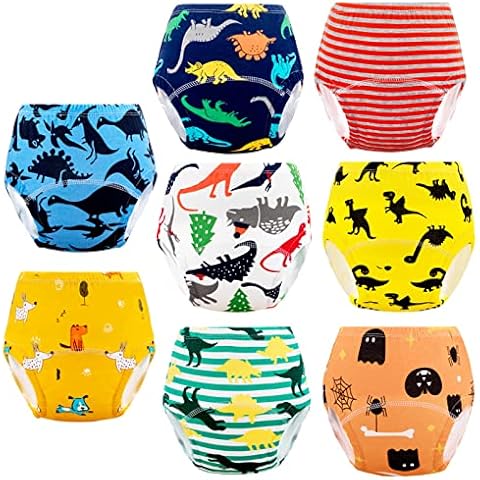 JackLoveBriefs Potty Training Pants for Boys Girls Cotton Potty Training Underwear, Training Pants for Toddlers 3-4 Years ( 8 Packs, M, Multicolor) Cover
