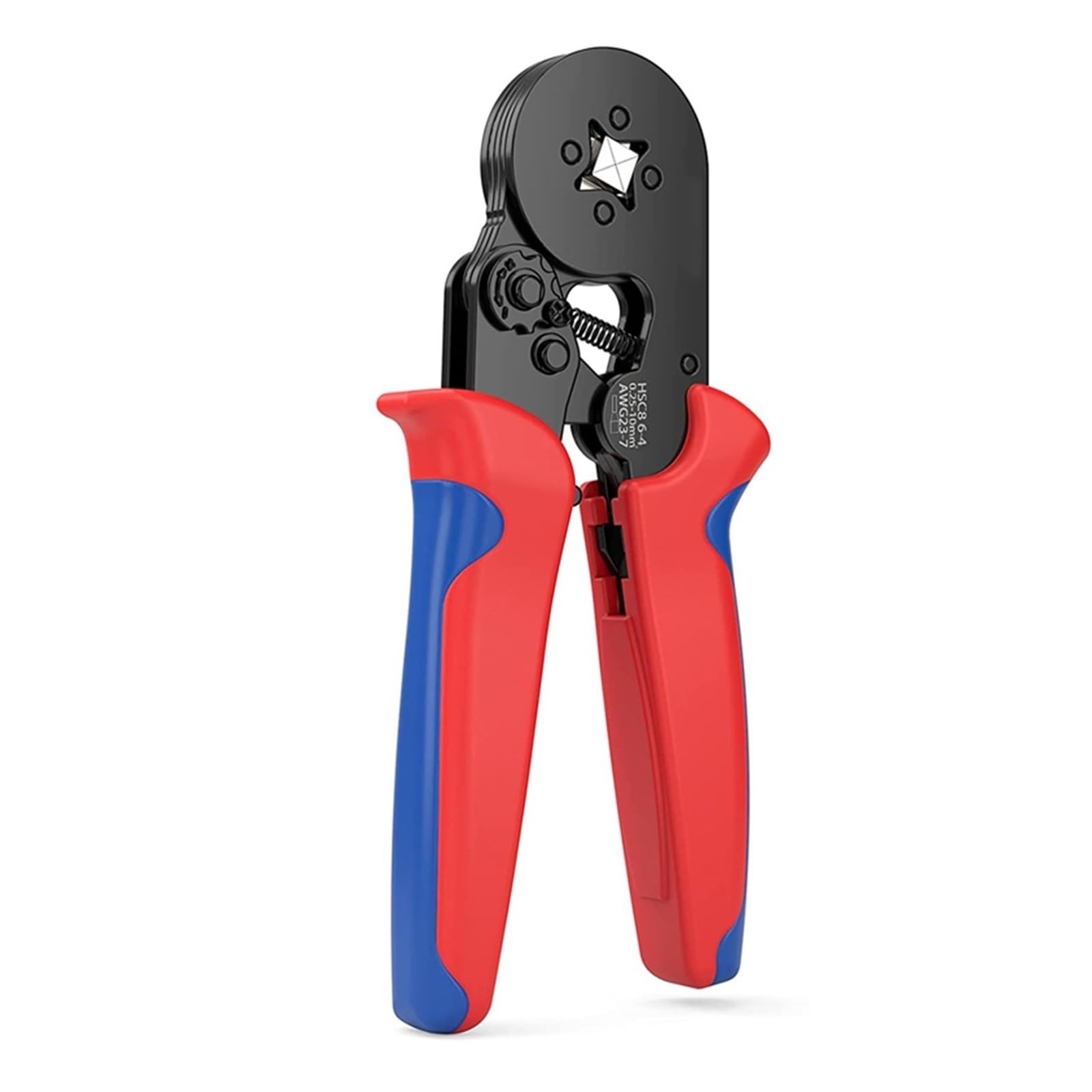 Ferrule Crimping Tool Kit 0.25-10mm² Self-Adjustable Ratchet Wire Plier Crimper Set Tubular Terminals Clamp Precise Crimping(HSC8 6-4A)