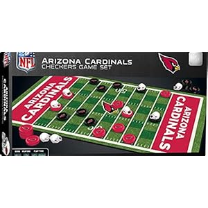 MasterPieces Family Game – NFL Arizona Cardinals Checkers – Officially Licensed Board Game for Kids & Adults 13″ x 21″