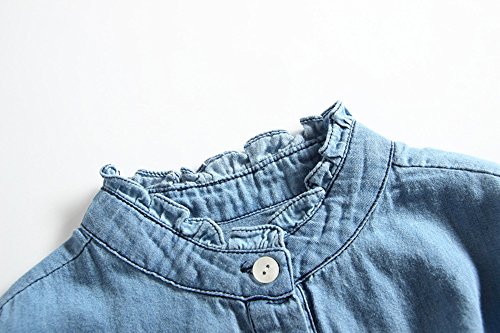 Toddler Baby Girls Denim Dress Long Sleeve Princess Tutu Dresses3