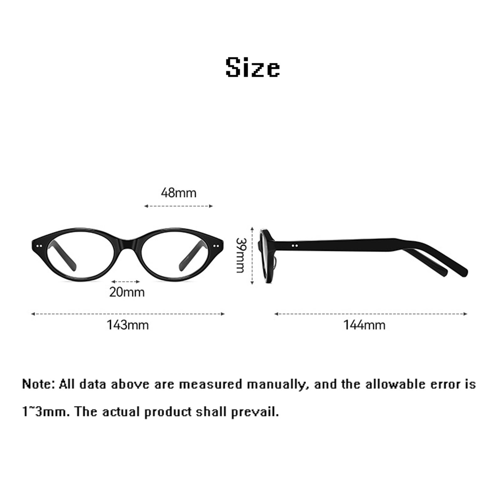 Ovale Brillenfassungen, blaues Licht blockierende Brille for Computer, Acetat-Brillen ohne Sehstärke, leichte AC-Gläser, Unisex(Tortoiseshell)