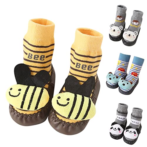 Toddler Cute Cartoon Socks Shoes Boys and Girls Sports Shoes Non Slip Warm Cartoon Animal Patterns Shoes Baby Shoes3