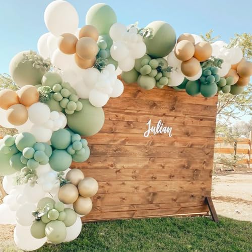 Image of Voircoloria Sage Green Balloons, 66pack 12inch Olive Green Latex Party Balloons for Baby Shower, Graduation, Wedding, Birthday, Bridal Shower, Anniversary Party Decorations