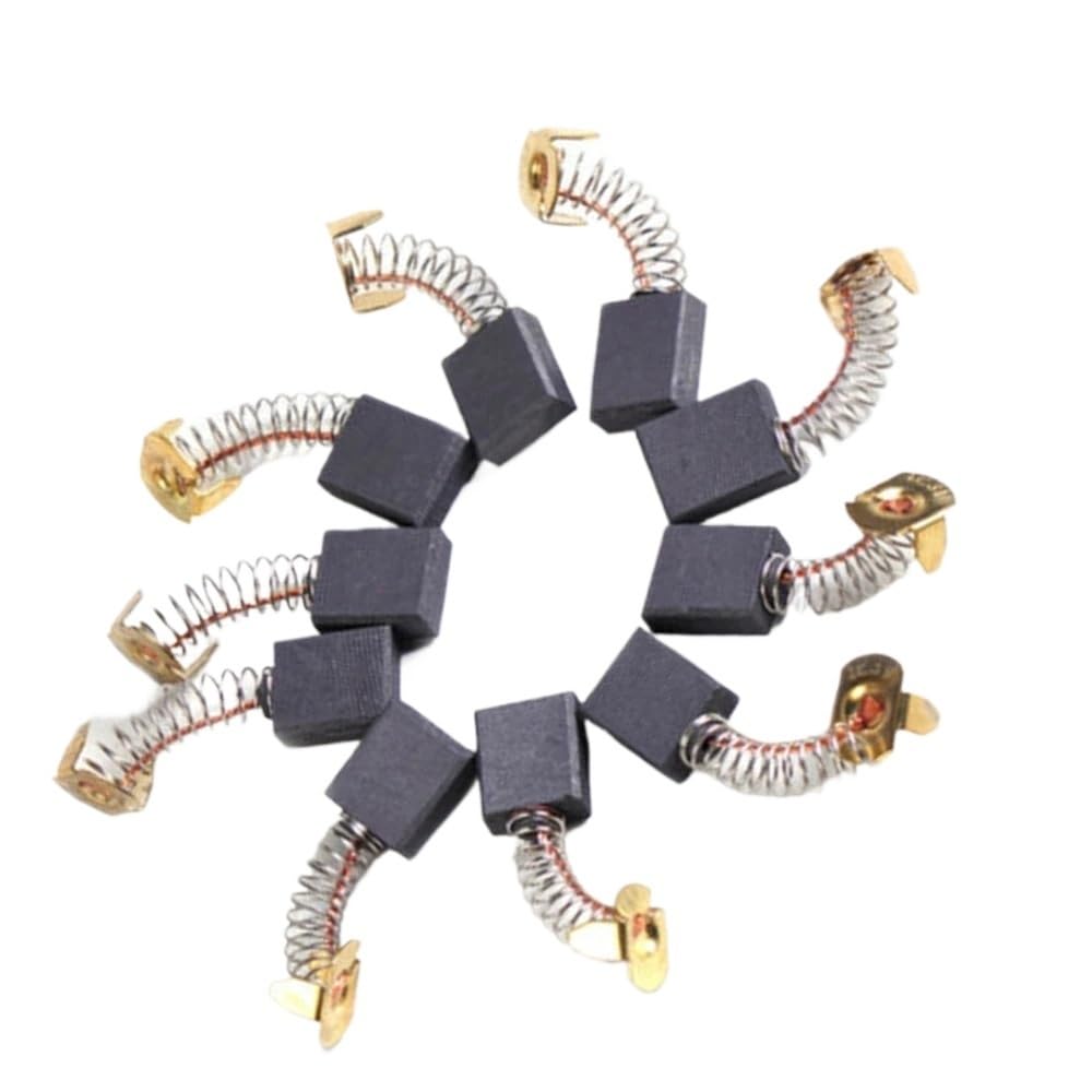 10pc Spazzole di Carbonio Motore per Motori Elettrici Martello Rotativo Sega Circolare Cut-off Saw Smerigliatrice Angolo 7x11x18mm