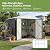 Devoko 8 x 6 FT Storage Sheds with Floor Frame, Waterproof Garden Tool Shed with Lockable Door, Outdoor Metal Utility Shed for Backyard Patio Lawn, Gray