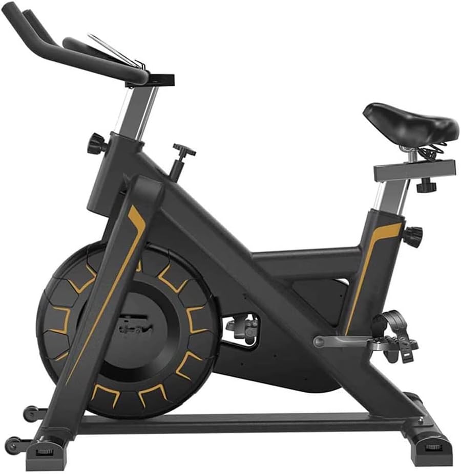 Stationary Exercise Bike Indoor Cycling Bike for Cardio Workout with Comfortable Seat Cushion LCD Monitor for Home Training Bike Adjustable Handlebars Seat