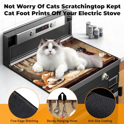 Image of Stove Top Cover for Glass Electric Stove (Cat, 30 inch x 21 inch)