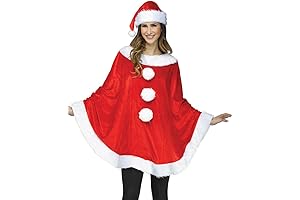 Enchanting Santa Poncho Adult Costume: Festive and Cozy for Christmas Cheer