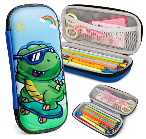 Image of Zest 4 Toyz Pencil Pouch for Kids Large Capacity Pencil Box Case for Boys and Girls (Croco Themed Design) Age 3 +