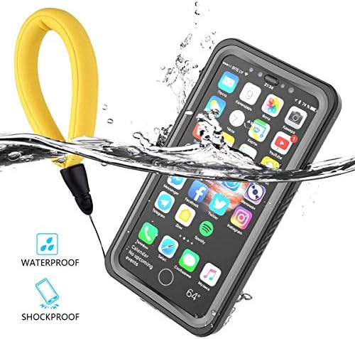 Moonmini iPhone X Waterproof Case, [Folating Strap] IP68 Certified Underwater Shockproof Snow-Proof Full Protection Rugged Shell Slim Full Sealed Cover with Screen Protector for iPhone X(Black)