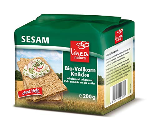 Linea Natura Bio Sesam Vollkorn Knäcke, Knäckebrot, Bio, ohne Hefe gebacken, 200g