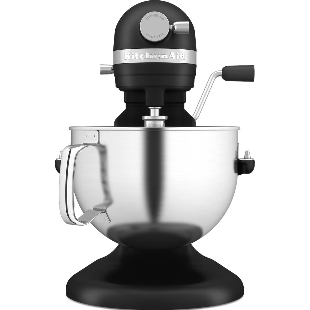 KitchenAid Robot cukierniczy – rzemieślnik – wielofunkcyjny robot kuchenny z podnoszoną miską, z 4 akcesoriami i miską ze stali nierdzewnej 5,6 l, lukrecja czarna