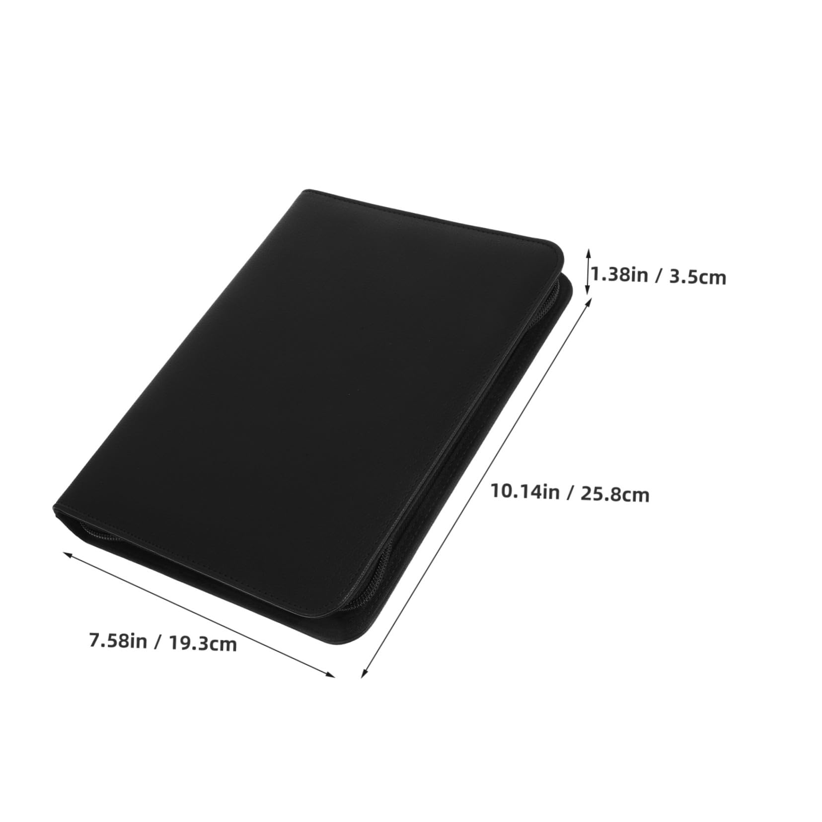 Carpeta de Anillas PU con Cremallera para Negocios Organizador de con Carpeta Portafolios Profesional con Cierre Seguro y Gran Capacidad para Oficina