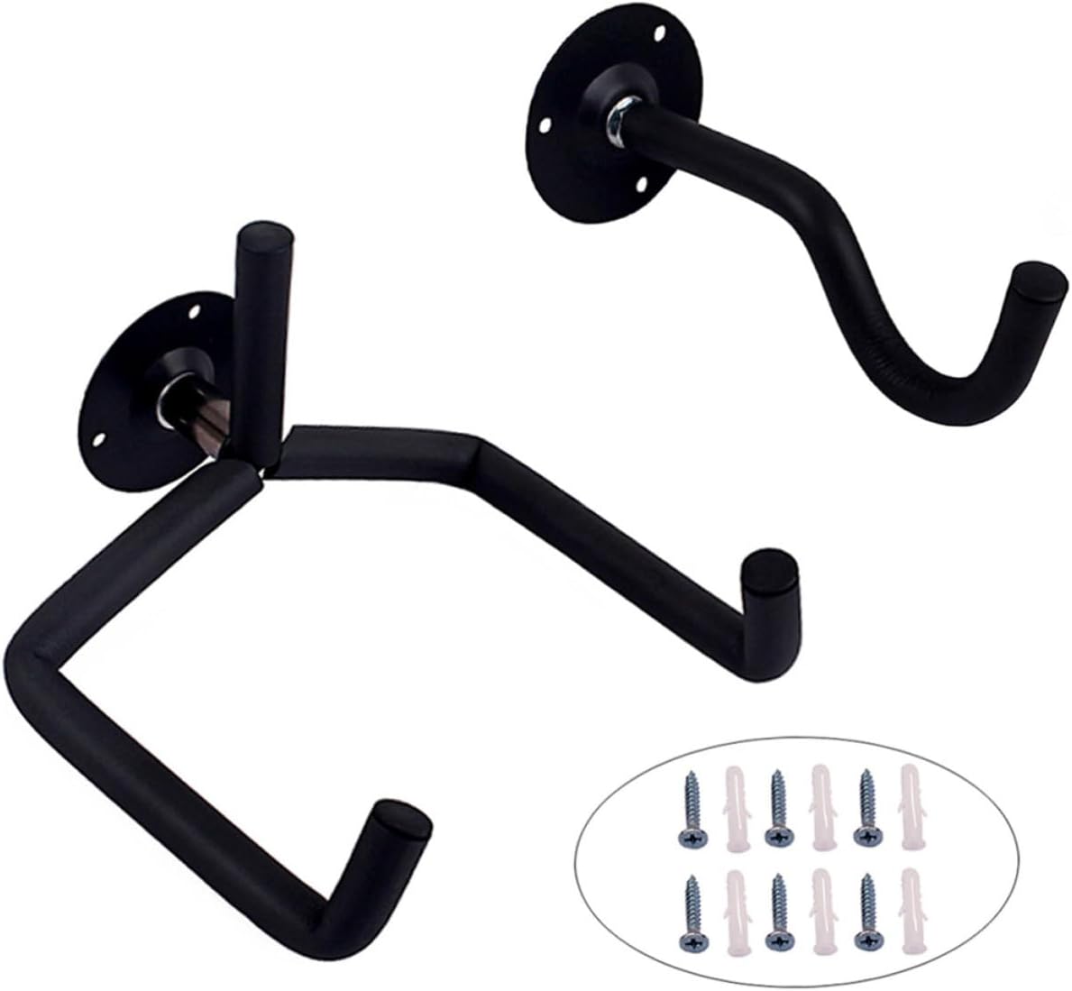 2pcs Metal Wall Mount Guitar Hook Holder Rack for String Instruments and Guitars Black Stand Suitable for Hanging in Your Room or Shop Instruments Front Display