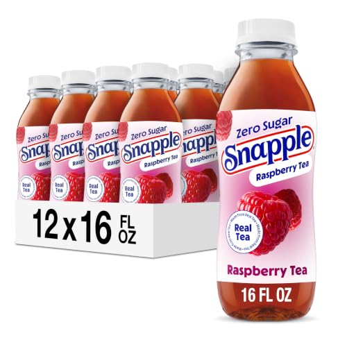 Image of Snapple Zero Sugar Raspberry Tea, 16 fl oz recycled plastic bottle, Pack of 12