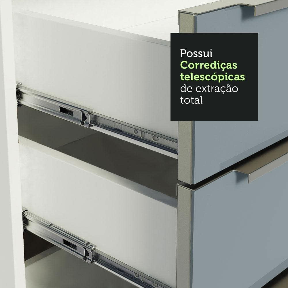 Detail of telescopic drawer slides