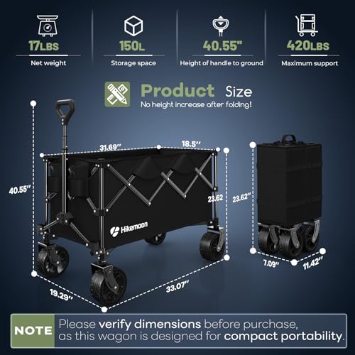 HIKEMOON 150L Collapsible Wagon